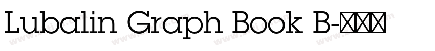 Lubalin Graph Book B字体转换